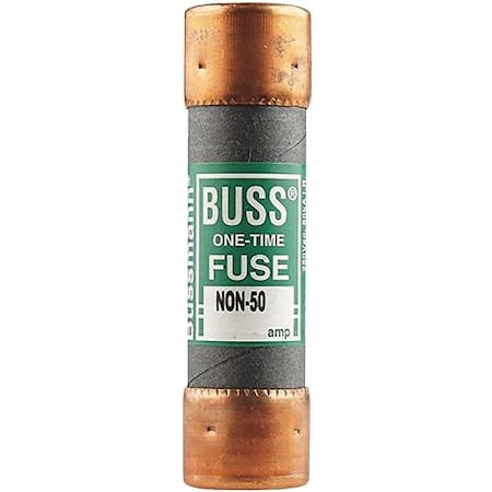 Fuse, 50 A, 250 VAC, 125 VDC, 50 KA Interrupt, Melamine Body, Cartridge Fuse